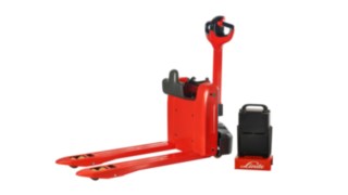 Die 30 Ah Lithium-Ionen-Batterie des MT15 von Linde Material Handling verlängert die Arbeitszeit des Fahrzeugs. Lithium-Ionen-Batterie des MT15 von Linde Material Handling