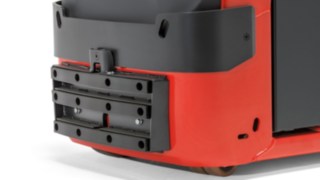 Stoßfänger des V08 Kommissionierers von Linde Material Handling Der Stoßfänger des V08 Kommissionierers von Linde Material Handling schützt den Fahrer im Falle einer Kollision.