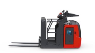 Seitengitter des V08 Kommissionierers von Linde Material Handling Seitengitter des Kommissionierers V08 von Linde Material Handling bieten zusätzlichen Schutz für den Fahrer.