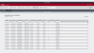 Belegungsjournal der Linde connect Software Belegungsjournal der Flottenmanagement Software von Linde